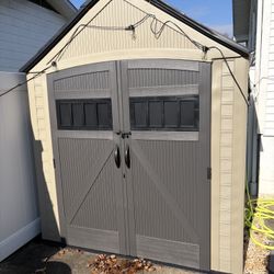 7ft X 7ft Roughneck Brown Gable Resin Storage Shed 