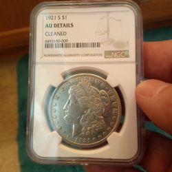 1921 S Morgan Dollar Cleaned Au