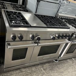 Wolf Stainless Steel 48 Inch Range Dual Fuel 