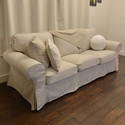 Delivery - Reupholstered Lofallet Beige EKTORP Sofa