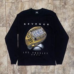 Revenge Los Angeles 2021 World Champions Ring Long Sleeve Tee Black Size Medium