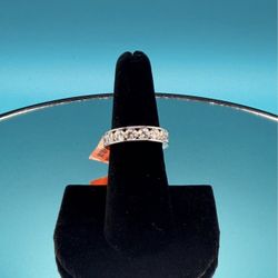 #- 155 Beautiful channel set moissanite band. Size 6