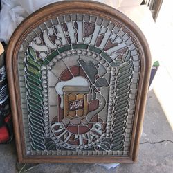 Schlitz Beer Bar Sign and Schlitz Bar Tab
