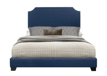 💙 Brand new blue fabric upholstered King | Queen | Full | Twin size bed with mattress + box spring | Pay After Delivery 🚚