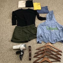 Bundle Deal. Womens Clothes, Mens Clothes. Revlon Hair Blow Dryer, Mens Satin Leather Wallet, Full Grain Leather Satchel. Laptop Backpack And More 