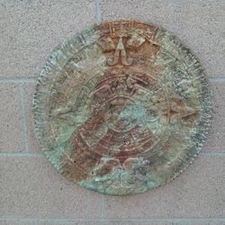 Solid Heavy Wall Hanger Aztec Calendar Aztec Wall Hanger Stone Calendar Aged Concrete Solid And Heavy Awesome Beautiful Aged Aztec Calendar Wall Art