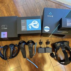 HTC Vive VR Headset Complete Full Kit System Bundle with Valve Index Controllers