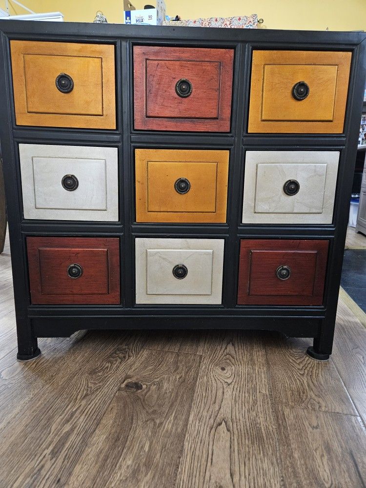 Bassett Wood Tic Tac Toe Colored Block Chest