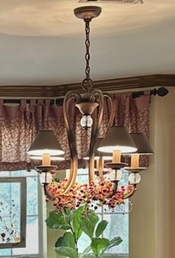 5-Light Rustic Bronze Chandelier Light