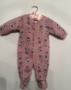 Disney Minnie Mouse Baby Footed Onesie