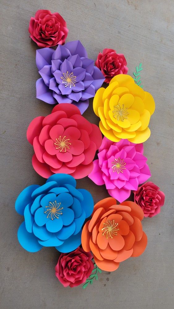 Colorful Paper Flowers