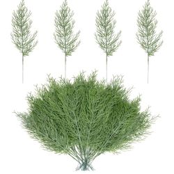 Alpurple 24 PCS Artificial Pine Branches-13.7 Inches Fake Greenery Plants Pine Sprigs-Faux Pine Leaves Picks for DIY Garland Crafts Christmas Embellis