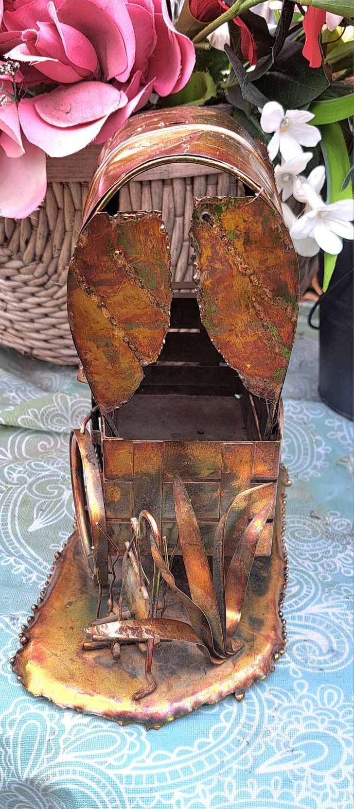 Copper WESTERN Theme Covered WAGON HOME DECOR 