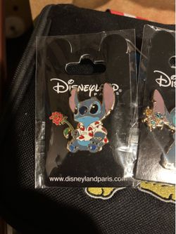 Disneyland Paris Stitch 3 pin lot