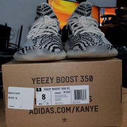 Yeezy Zebra Size 8 Mens Authentic