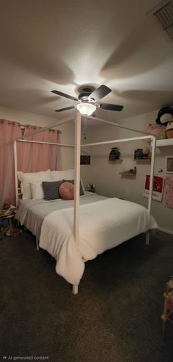 Canopy queen bed