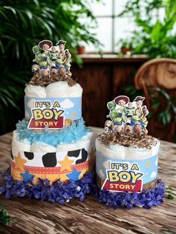 It’s a Boy Story Toy Story themed diaper cake