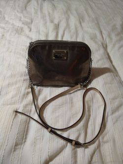 Used Michael Kors Silver Crossbody Bag