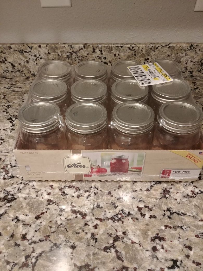 New Kerr Pint Jars Regular mouth- 12 pk