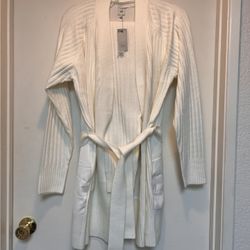 River Island Cream Knit With Satin Back Cardigan Set!