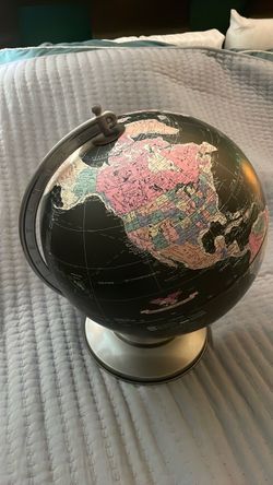 Black Decorative World Globe