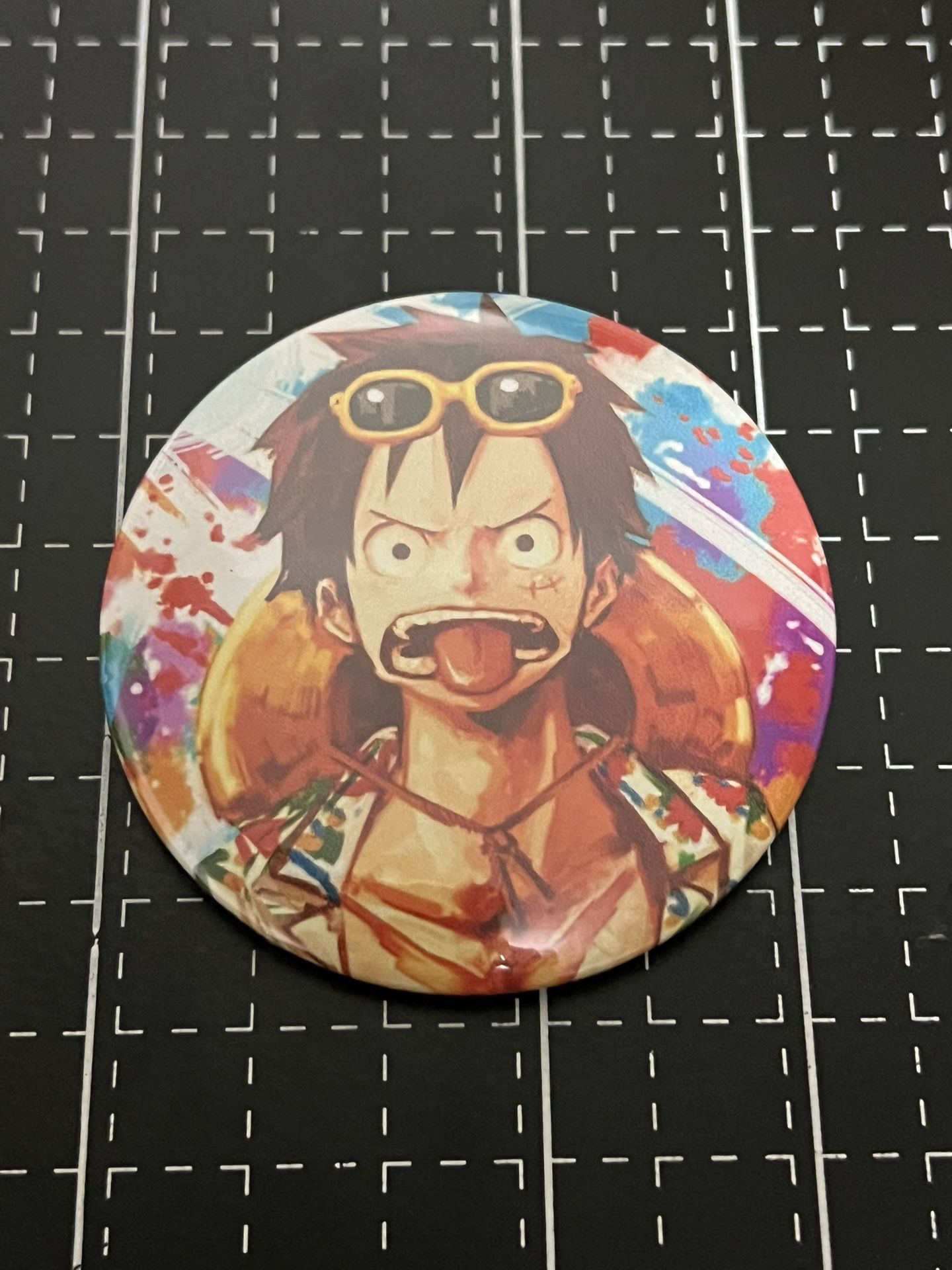 Anime Luffy Button Pin #3