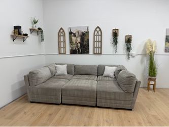 Gray Modular Sectional Couch - Free Delivery