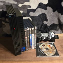 Sony Playstation 2 + PS2 Controller + 8MB Memory Cards + 6 Games
