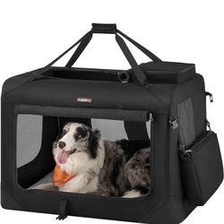 Collapsible Soft Dog Crate, Portable Travel Dog Crate