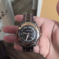 Bulova ICON Rose Gold Quartz Precisionist Watch 98D149