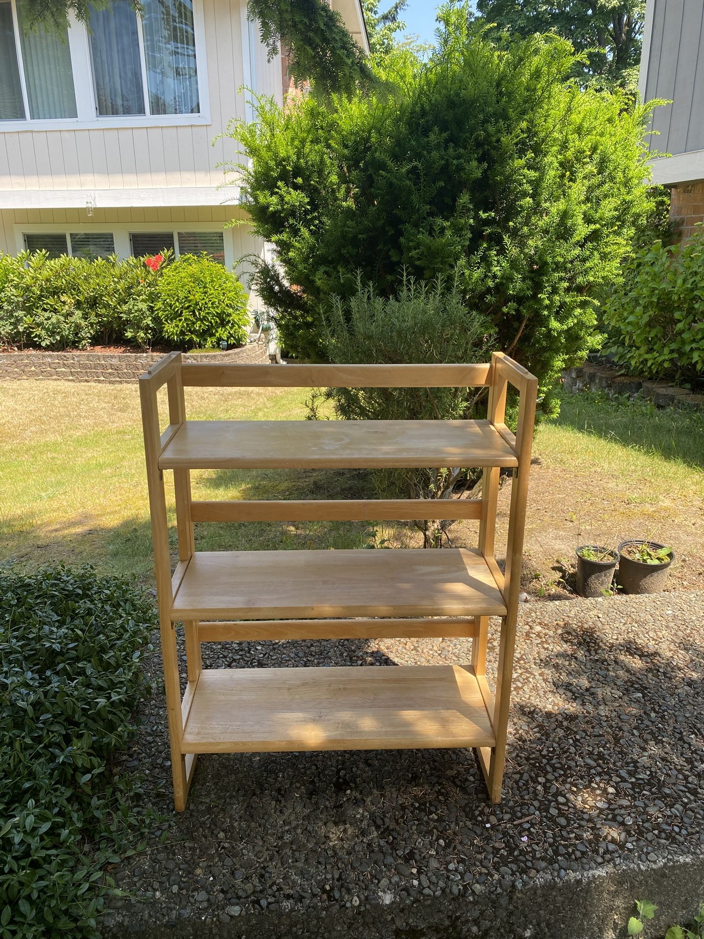 Wooden Foldable Book Shelf Or Shoe Rack