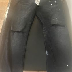 Purple Brand Black Jeans ( Paint Splatter) Size 31