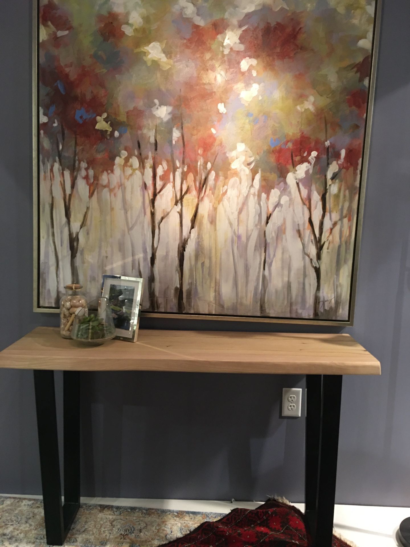 Console table 51", American oak mill tea tree live edge