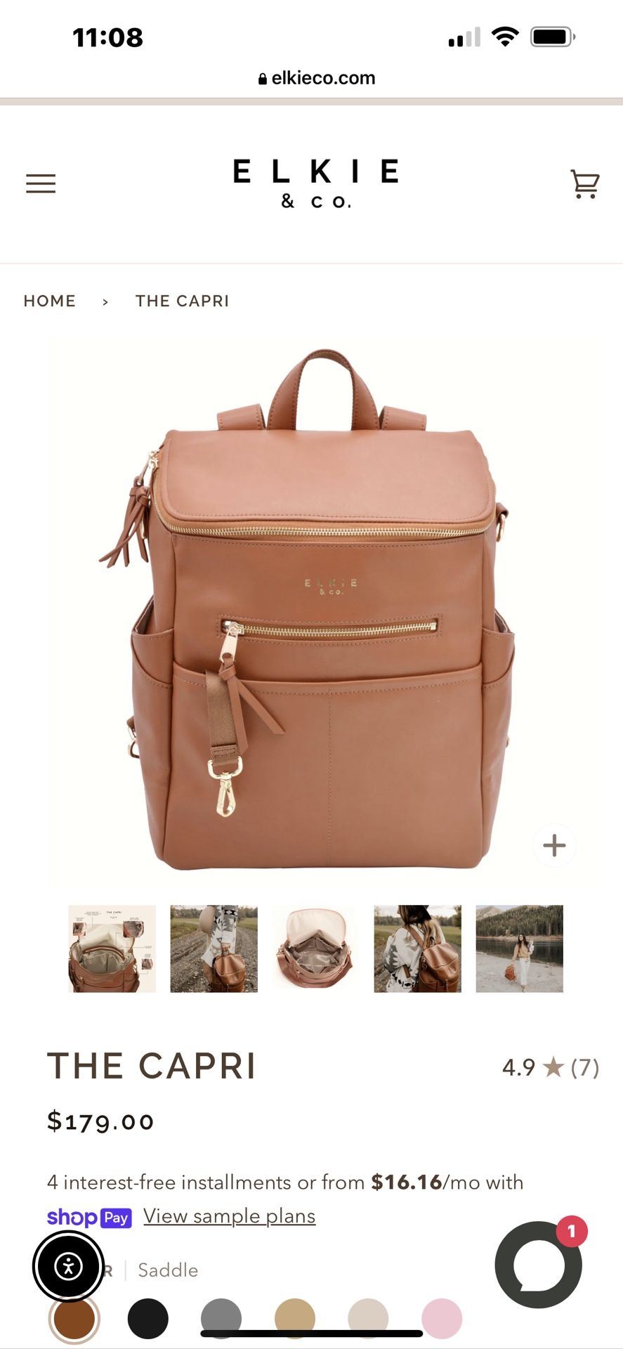 Elkie And Co. Diaper Bag