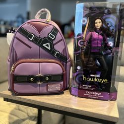 Loungefly Hawkeye Kate Bishop Cosplay Mini Backpack and Special Edition Doll!