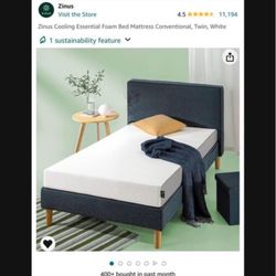 Twin bed + 6 inch Montessori floor bed frame