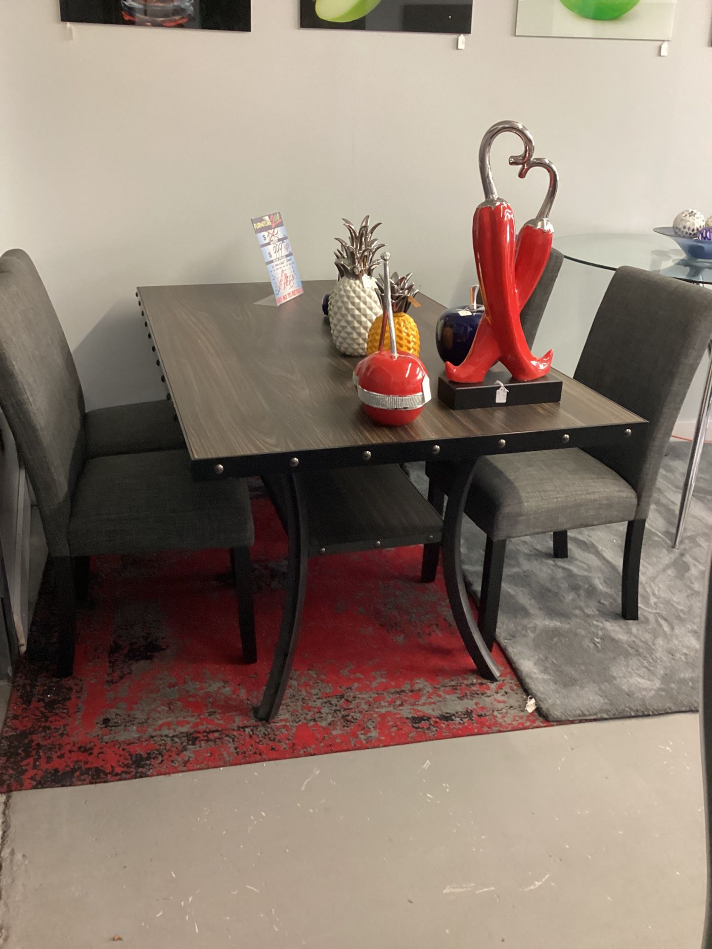 Beautiful Furniture Dining Table With 4 Chairs On Sale For $1199