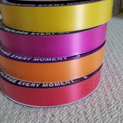 5 Roll Floral Ribbon 250yds Arts Crafts Flowers