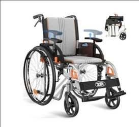 Lightweight wheelchair, Seat is grey as shown in cover photo