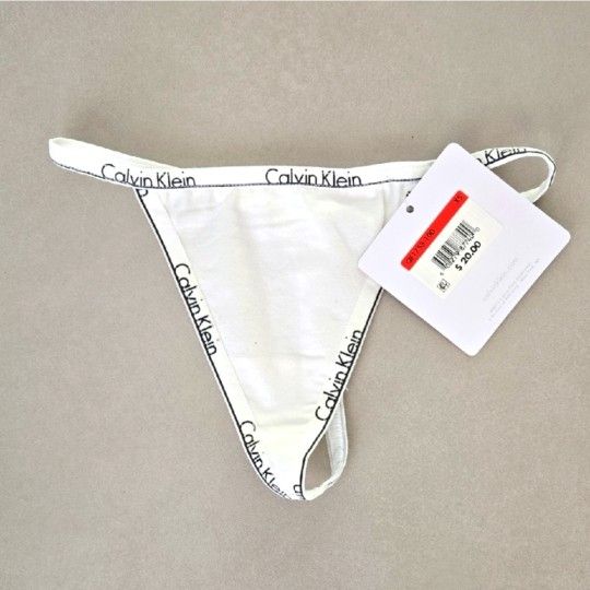 NWT! Calvin Klein White Logo Strap Underwear