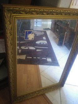 Gold Leaf Ornate (silver) Mirrior