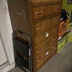 Antique Art Deco Waterfall Dresser