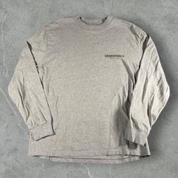 Essentials Fear Of God Shirt Mens Large Grey Long Sleeve 