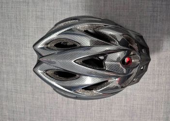 Adult Bike Helmet — Black Carbon-Fiber Look