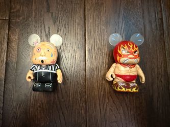 Disney Vinylmation Extreme Wrestlers Jalapeño Jimenez Hot + Douglas Kickmersky 3"