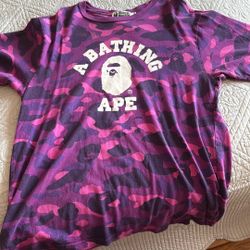 Bape color college camo tee XL