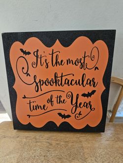 Halloween Wood Spooktacular Sign