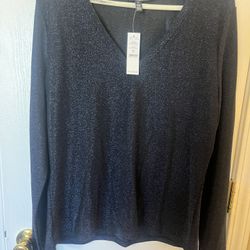 navy blue sparkle top
