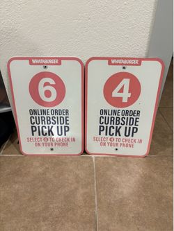 Curb side signs