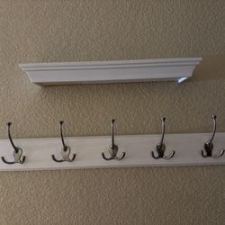 Coat Rack And Matching Shelf